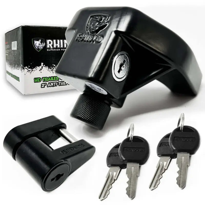 Rhino USA Heavy-Duty 2-Inch Trailer Coupler Lock Set - 2-Piece rsatrl-lock-kit