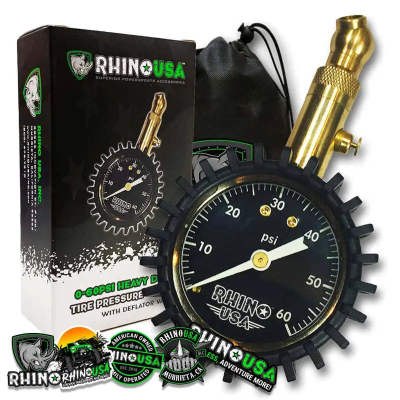 Rhino USA Robust 60 PSI Tire Pressure Monitoring Tool rsargaug-060