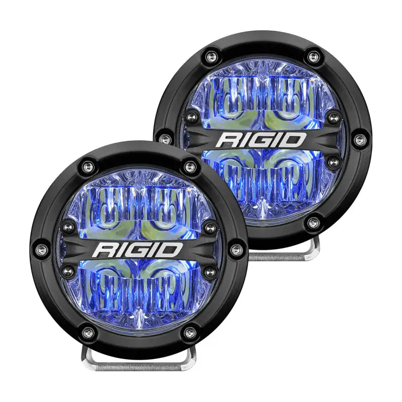 Rigid Industries 360-Series 4in LED Off-Road Drive Beam - Blue Backlight (Pair) rig36119