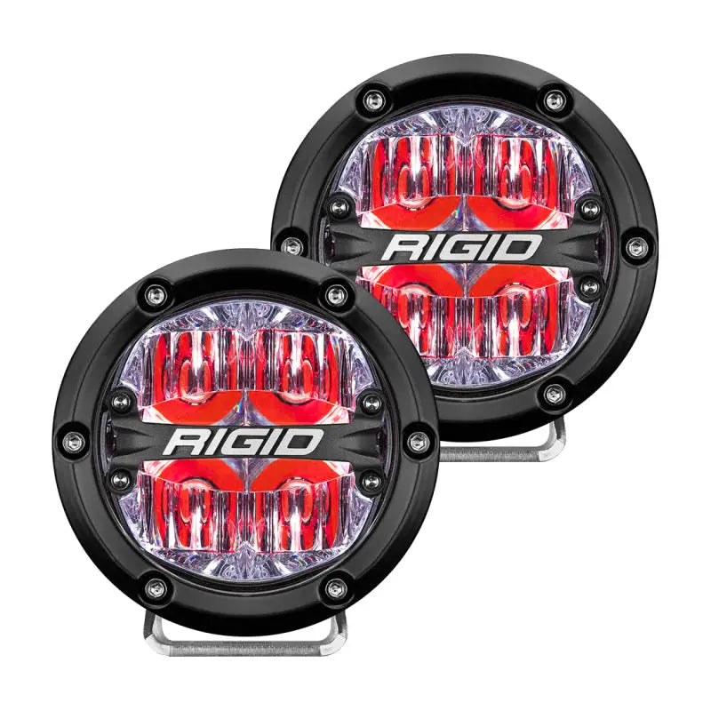 Rigid Industries 360-Series 4in LED Off-Road Drive Beam - Red Backlight (Pair) rig36116