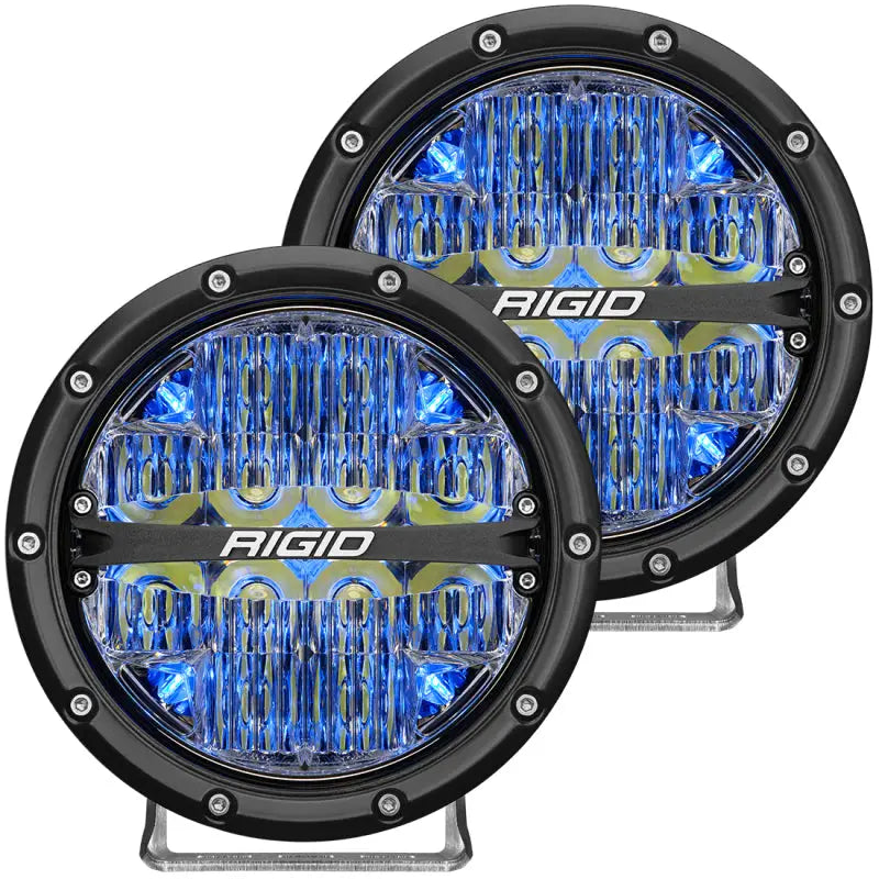 Rigid Industries 360-Series 6in LED Off-Road Drive Beam - Blue Backlight (Pair) rig36207