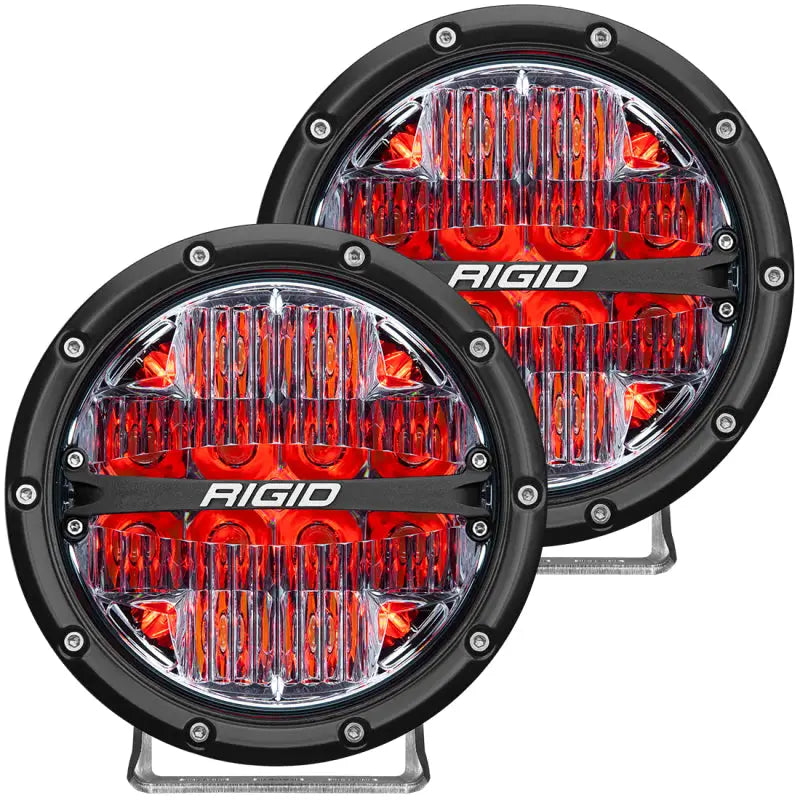 Rigid Industries 360-Series 6in LED Off-Road Drive Beam - Red Backlight (Pair) rig36205