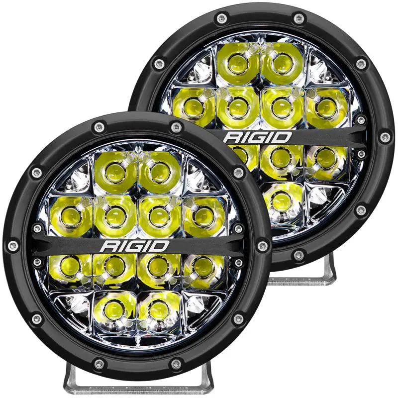 Rigid Industries 360-Series 6in LED Off-Road Spot Beam - White Backlight (Pair) rig36200
