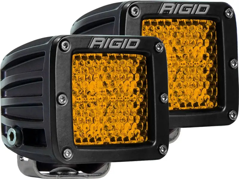 Rigid Industries D-Series - Diffused Rear Facing High/Low - Amber - Pair rig90151
