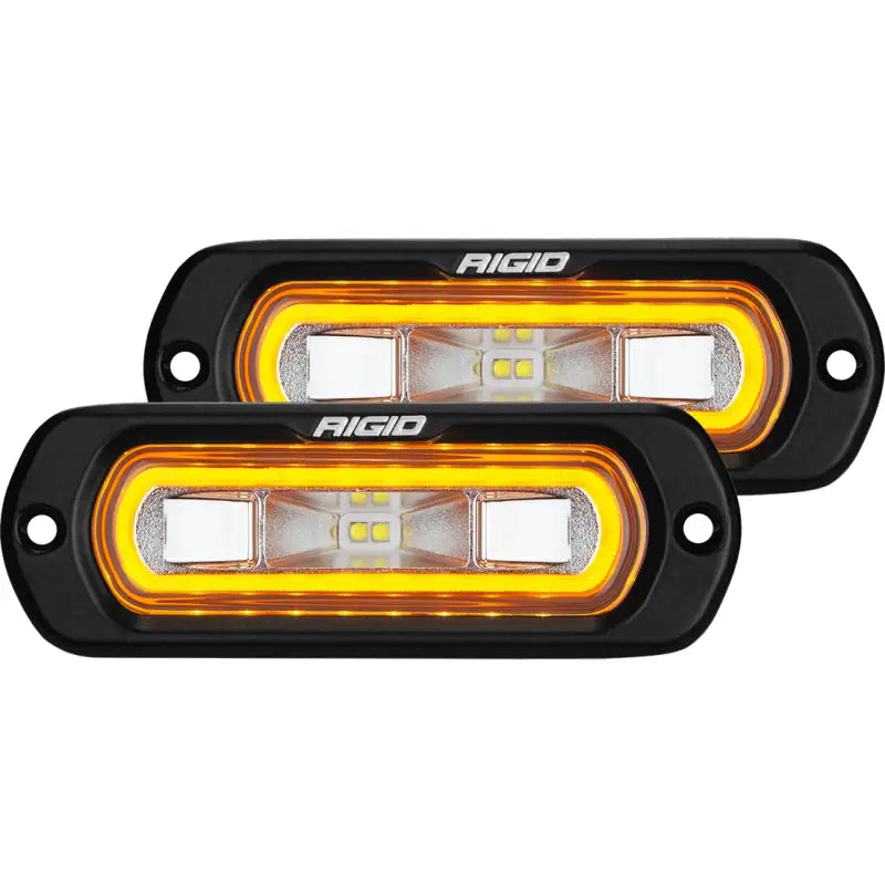 Rigid Industries SR-L Series Flush Mount LED Spreader Pair w/ Red Halo - Universal rig53222