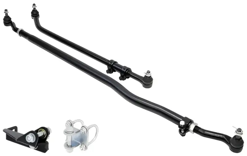 RockJock JL/JT Currectlync Steering System Forged Drag Link 42mm Tie Rod Tube w/Stabilizer Brackets rokrj-442100-101