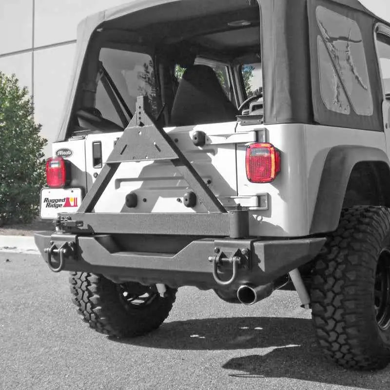Rugged Ridge Tire Carrier XHD Rear Bumper 76-06 Jeep CJ / Jeep Wrangler 11546-42
