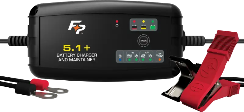Smart 12V 5.1A Fully Automatic Battery Charger for Lead-Acid and Lithium Batteries 490-2902