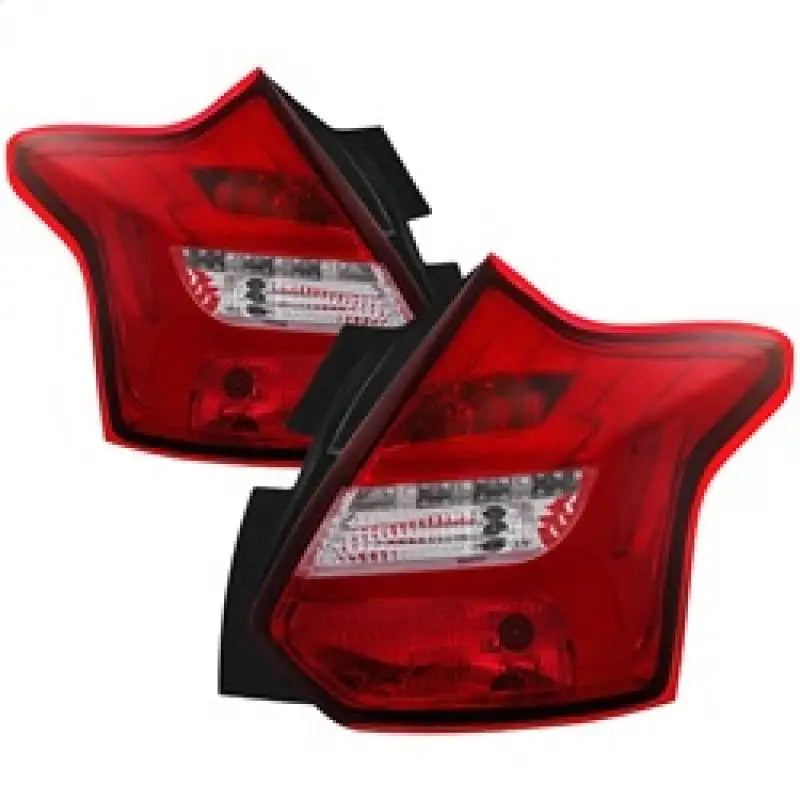 Spyder 12-14 Ford Focus 5DR LED Tail Lights - Red Clear (ALT-YD-FF12-LED-RC) spy5085153