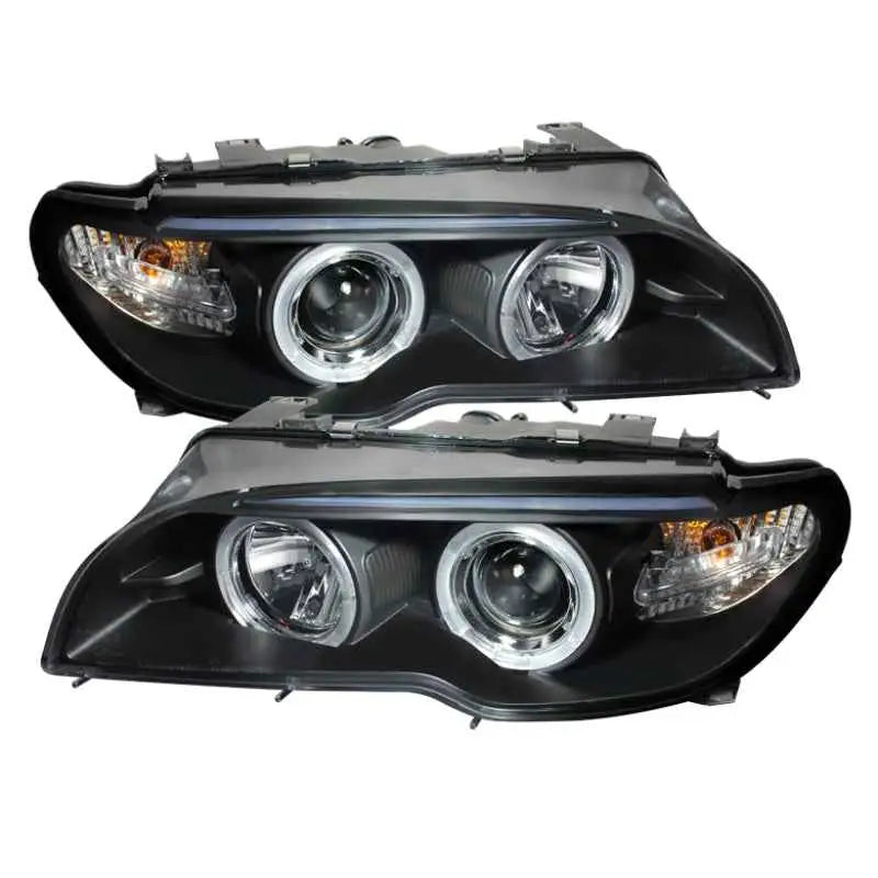 Spyder BMW E46 3-Series 04-06 2 DR Projector Halogen Model- LED Halo Blk PRO-YD-BMWE4604-2DR-HL-BK 5077141
