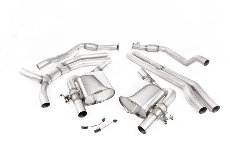 Milltek Non-Resonated Catback Exhaust System Polished Tips Audi RS4 B9 2018+