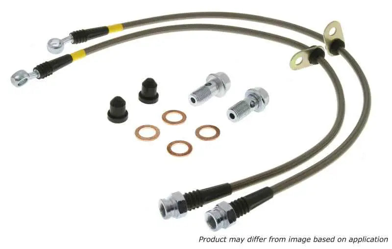 StopTech 02-12 Toyota Camry Coupe/Sedan / 04-08 Solara Front Stainless Steel Brake Lines 950-44015