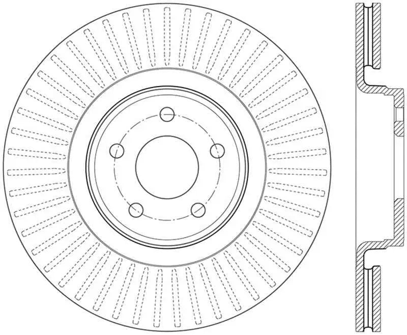 StopTech 14.5+ Ford Focus ST Front Right Slotted Performance Rotor 126-65146sr