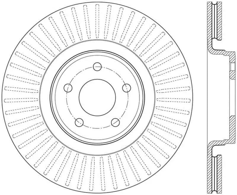 StopTech 14+ Ford Focus ST w/ 335mm Brakes Front Right Slotted & Drilled Rotor 127-65146r