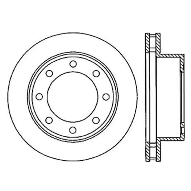 StopTech Power Slot 00-05 Ford Excursion / 99-04 F250/F350 Front Left Slotted CRYO Brake Rotor sto126-65086csl