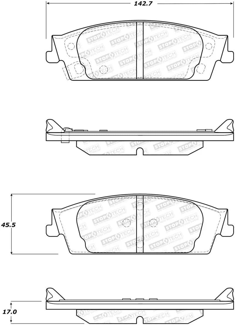 StopTech Street Brake Pads - Front/Rear sto308.17070