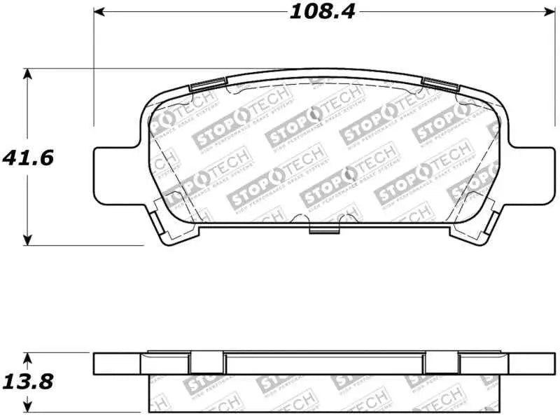 StopTech Street Touring 02-03 WRX Rear Brake Pads 308.07700