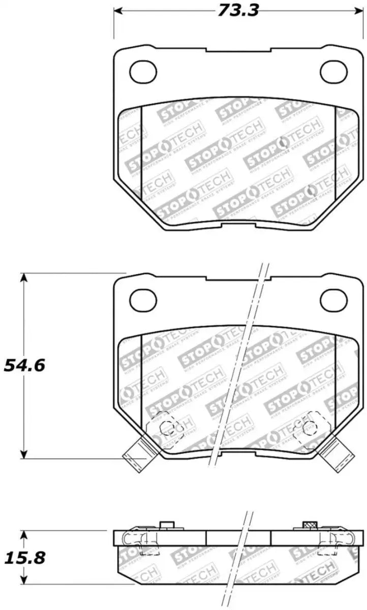 StopTech Street Touring 06-07 WRX Rear Brake Pads 308-04610