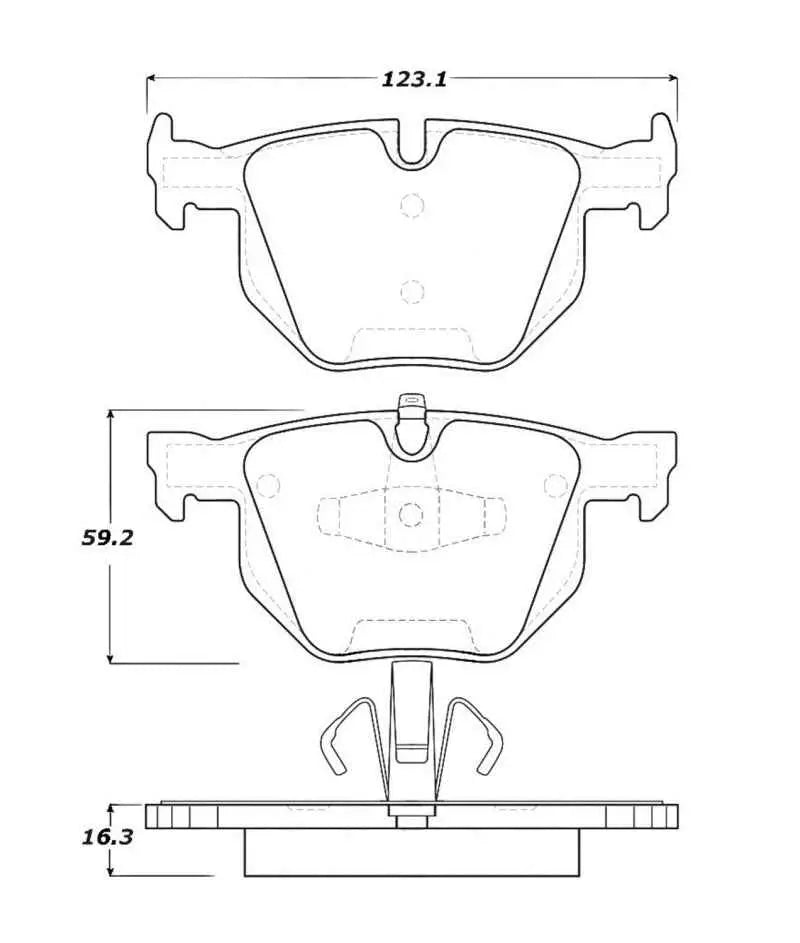 StopTech Street Touring 06 BMW 330 Series (Exc E90) Series Rear Brake Pads 308-11700