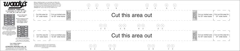 Stud Template Bearcat 2.52" Pitch Tracks wps-18-3965