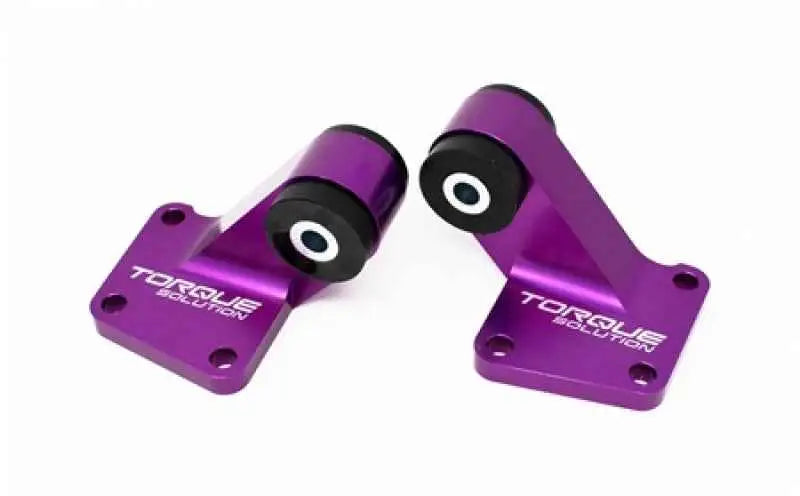 Torque Solution Billet Rear Differential Mounts 03-06 Mitsubishi EVO VII-IX - Purple ts-ev-196pr