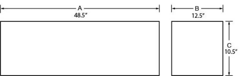 Tradesman Aluminum Flush Mount Truck Tool Box (48in.) - Black tra74448FM