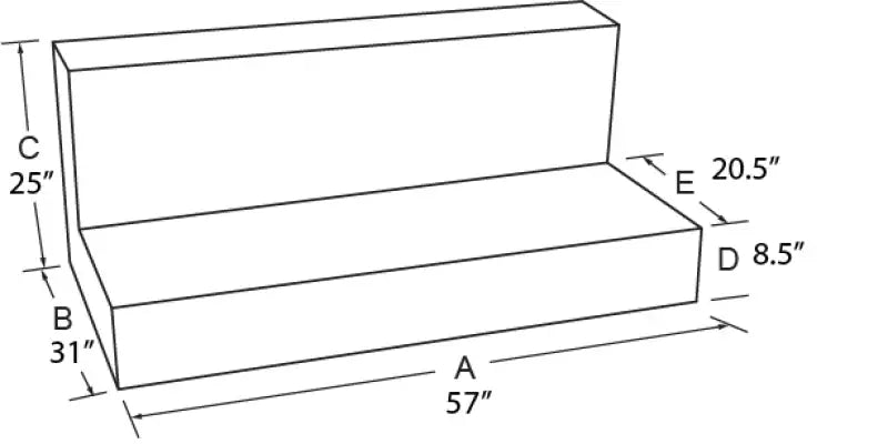 Tradesman Steel Full Size L-Shape Liquid Storage Tank - Black tra73596t