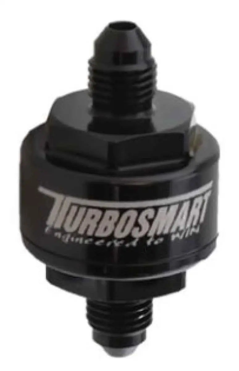 Turbosmart Billet Turbo Oil Feed Filter w/ 44 Micron Pleated Disc AN-3 Male Inlet - Black ts-0804-1001