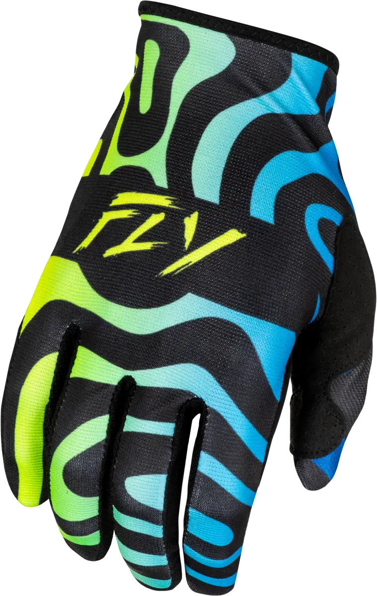 Ultra-Lightweight Zen Racing Gloves - Black/Blue/Hi-Vis Small 378-740s