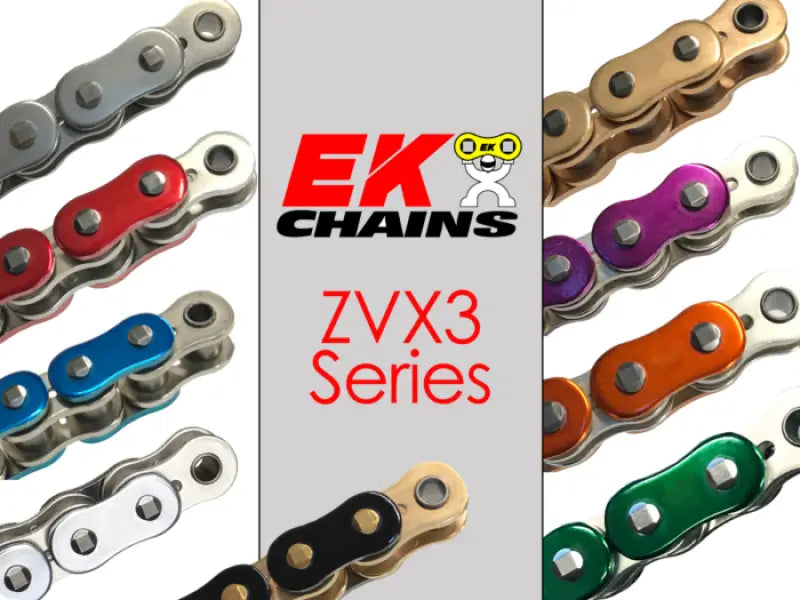 Vortex Racing EK 530 ZVX3 Rivet Master Chain - 150 Links in Metallic Red vtx530zvx3-150ar