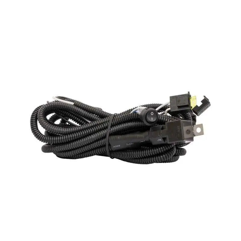 Westin 11ft Length 14 Ga Incl 15 Amp Fuse w/ Loom & Single Connector LED Wiring Harness - Black 09-12000-1