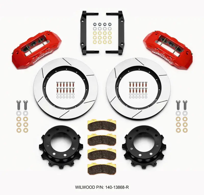 Wilwood TX6R Rear Kit 15.50in Red 2005-2012 Ford F250/F350 4WD wil140-13868-R
