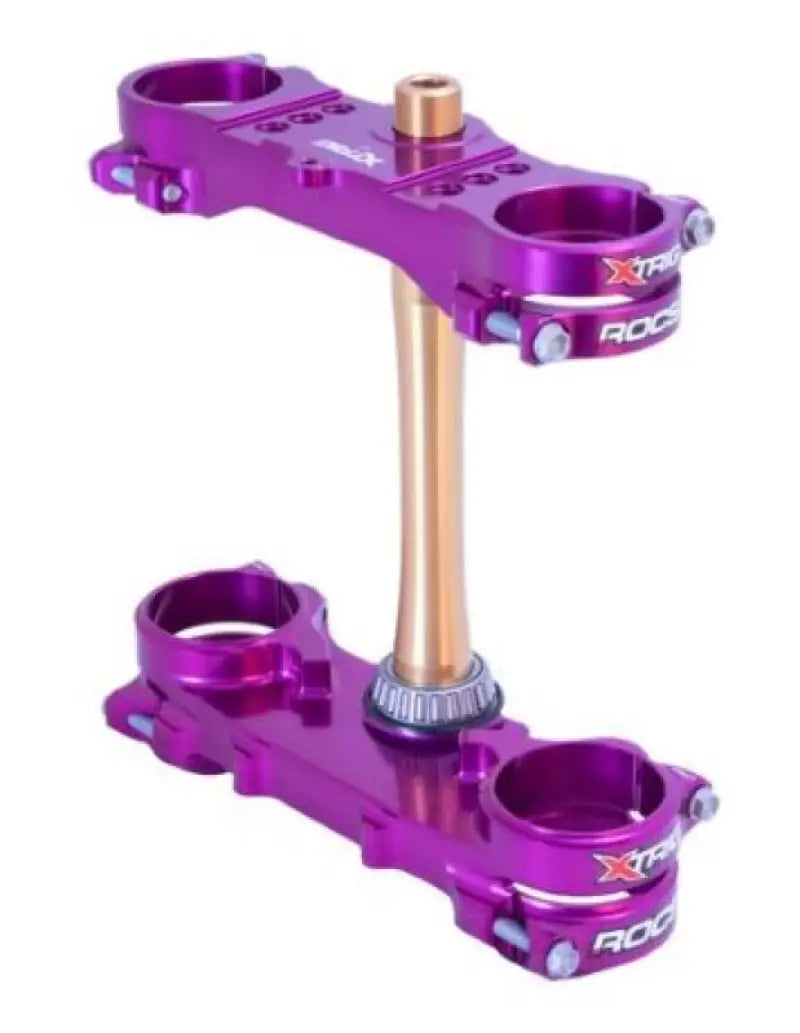 XTrig ROCS Tech Triple Clamp for 2024 Yamaha YZ250F & 23+ YZ450F - 22mm Offset M12 - Purple xtr501330801501