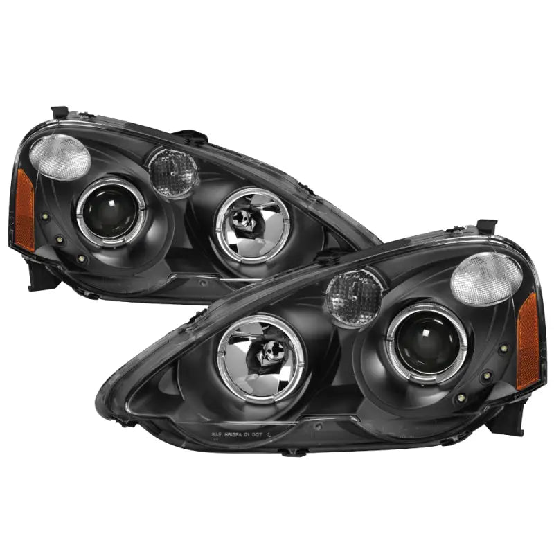 xTune Acura RSX 2002-2004 Halo Projector Headlights - Black PRO-JH-ARSX02-HL-BK spy9036613