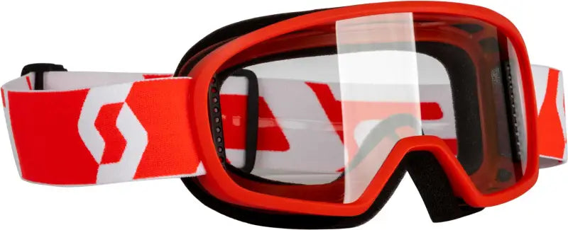 Youth Buzz Mx Goggle Red/White W/Clear wps-51-5493