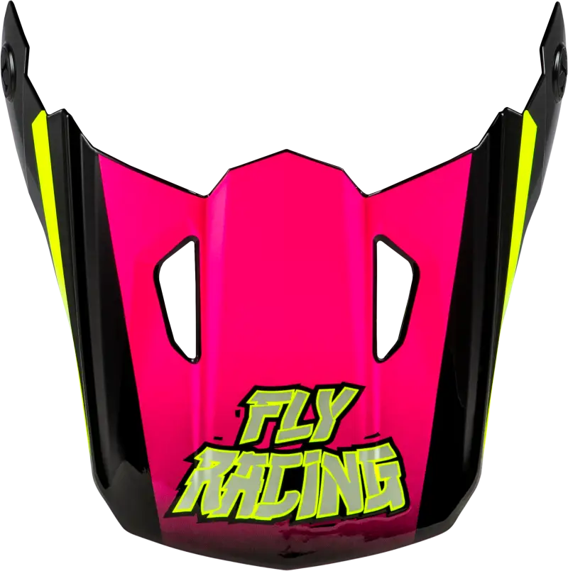 Youth Kinetic Scorched Helmet Visor in Neon Pink, Hi-Vis, and Black for Youngsters 73-8675