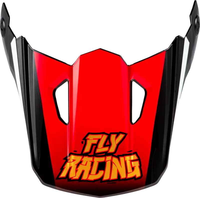 Youth Kinetic Scorched Helmet Visor in Red, Black, and White for Young Riders 73-8676