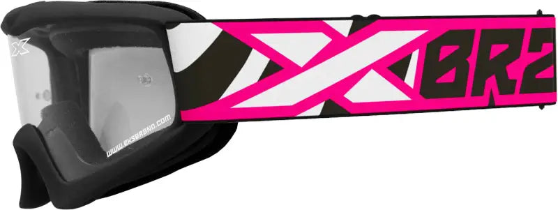 Youth Xgrom Flo Pink/Zebra Clear Lens wps-067-30315