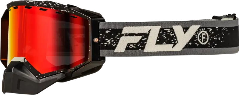 Zone Dual Pane Snow Goggles with Red Mirror/Amber Lens - Black/Grey Frame 37-50279